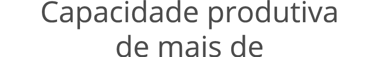 Capacidade produtiva de mais de